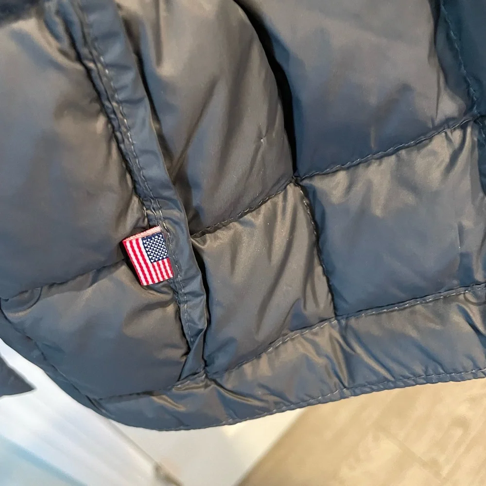 Hawke & Co sport Performance Gray snap up long sleeve duck down puffer jacket XL